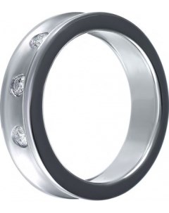 Кольцо с 3 бриллиантами из белого золота Джей ви