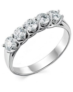 Кольцо с 15 бриллиантами из белого золота Мастер бриллиант