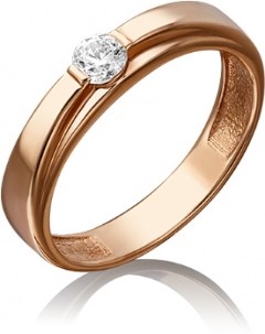 Кольцо с фианитами из красного золота Platina jewelry