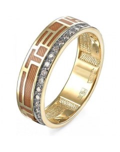 Кольцо с 29 бриллиантами из жёлтого золота Kabarovsky
