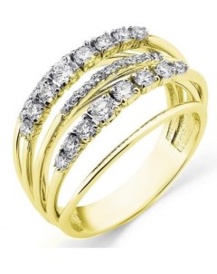 Кольцо с 39 бриллиантами из жёлтого золота Мастер бриллиант