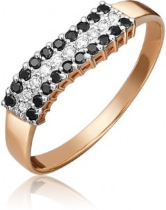 Кольцо с 30 бриллиантами из красного золота Platina jewelry