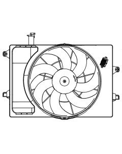 Электровентилятор охлаждения для автомобилей Hyundai Creta 21 1 6i 2 0i с кожухом и резистором Luzar