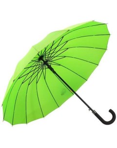 Зонт трость женский 1031 4 FLS ручка крюк 16 спиц зелёный Frei regen
