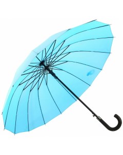 Зонт трость женский 1031 6 FLS ручка крюк 16 спиц голубой Frei regen