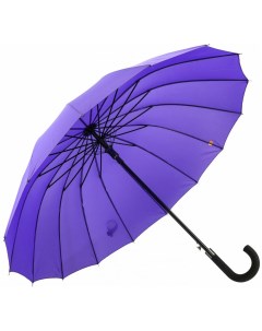 Зонт трость женский 1031 5 FLS ручка крюк 16 спиц фиолетовый Frei regen