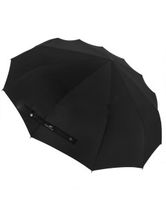 Зонт мужской 2600 M 12 спиц чёрный полный автомат прямая ручка пластик Popular