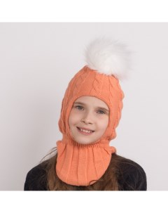 Шапка шлем детская 505 оранжевая Flioraj