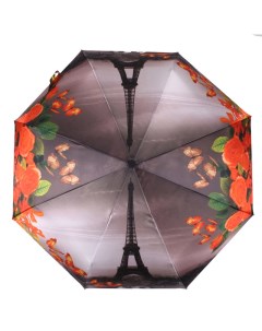 Зонт женский 231219 FJ серо коричневый Flioraj