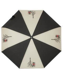Зонт женский 160100 черно белый Flioraj