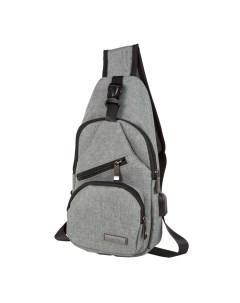 Однолямочный рюкзак П0140 серый Polar