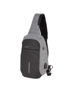 Однолямочный рюкзак П0075 серый Polar