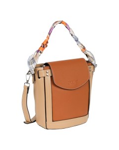 Женская сумка r 86023 коричневый бежевая Pola