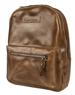 Женский кожаный рюкзак Anzolla 3040 02 коричневый Carlo gattini