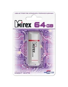 Флешка Mirex Knight USB 2 0 13600 FMUKWH64 64Gb Белая
