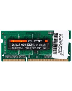 Оперативная память Qumo 4Gb DDR3 QUM3S 4G1600C11L