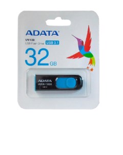 Флешка Adata A data DashDrive UV128 AUV12832GRBE 32Gb Синяя