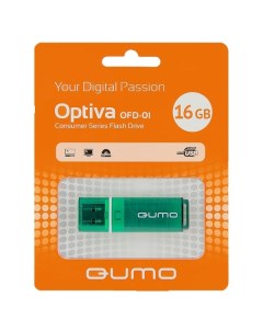 Флешка Qumo Optiva 01 QM16GUD OP1 GREEN 16Gb Зеленая