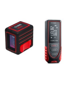 Комплект лазерных приборов А00585 уровень линейный Cube MINI Basic Edition дальномер Cosmo MINI Ada