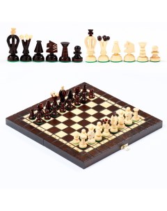 Настольная игра 2 в 1 шахматы шашки 35 х 35 см король h 6 см пешка h 3 см Nobrand