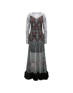 Платье с отделкой из меха норки Yana dress