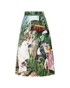 Шелковая юбка с пайетками Dolce&gabbana