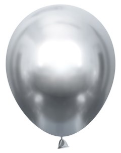 Шар латексный 5 серебро хром набор 50 шт Шаринг