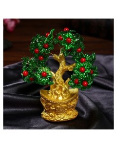 Сувенир бонсай Цветочное денежное дерево в слитке 35 цветов 19х19х5 см Nnb