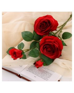 Цветы искусственные Роза роскошь 9х63 см красный Nnb