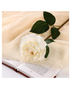 Цветы искусственные Роза эстетик 10х49 см белый Nnb