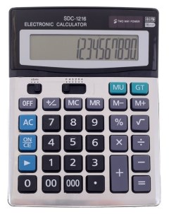 Калькулятор настольный 16 разрядный SDC 1216 двойное питание Кнр