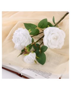 Цветы искусственные Роза шарм 8х58 см белый Nnb