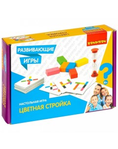 Настольная развивающая игра Цветная стройка Bondibon