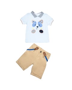 Комплект одежды для мальчика футболка бриджи подтяжки G KOMM18 16 Cascatto