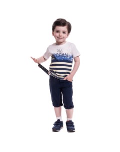 Комплект одежды для мальчика футболка бриджи подтяжки G KOMM18 Cascatto