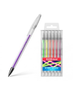 Ручка гелевая R 301 Neon 6 шт 5 упаковок Erich krause
