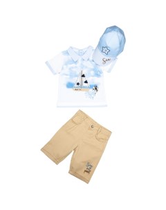 Комплект одежды для мальчика футболка бриджи бейсболка G_KOMM18 13 Cascatto
