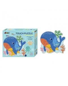 Деревянная игрушка Пазл для малышей с текстурными вставками Морские животные Avenir