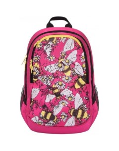 Рюкзак школьный с пчёлами и ромашками Grizzly