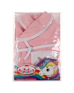 Одежда для кукол Розовый халат Зайка 40 42 см Карапуз