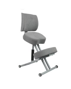 Коленный стул повышенной мягкости с газлифтом СК2 2 ГЛ cерый корпус Олимп