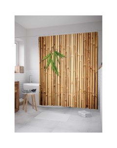 Штора для ванной Листья бамбука 180х200 см Joyarty