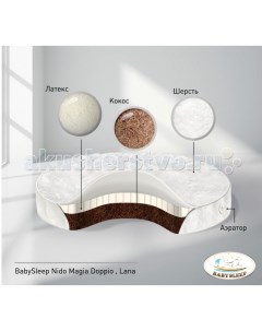 Матрас Doppio Lana в колыбель 75x75 см Babysleep