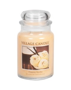Ароматическая свеча большая Сливочный крем и Ваниль Village candle