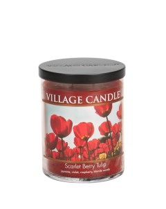Ароматическая свеча Тюльпан и Красные ягоды стакан средняя Village candle