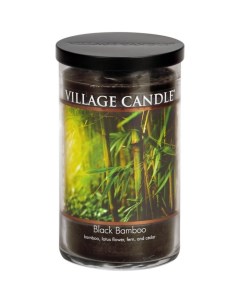 Ароматическая свеча Черный Бамбук стакан большая Village candle
