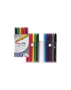 Фломастеры Color Pen 12 цветов Pentel