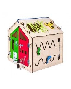 Деревянная игрушка Бизиборд домик для мальчиков и девочек 1 S Alicetoys