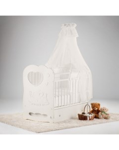 Детская кроватка Слоненок маятник поперечный с ящиком Островок уюта