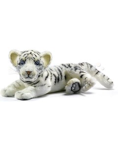 Мягкая игрушка Белый тигренок лежащий 26 см Hansa